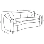 Isabella Faux Sheepskin Sofa Set Natural by Coaster Furniture - Image 7