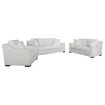 Ashlyn Upholstered Sloped Arm Sofa Set White by Coaster Furniture - Image 2