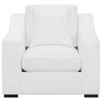 Ashlyn Upholstered Sloped Arm Sofa Set White by Coaster Furniture - Image 10