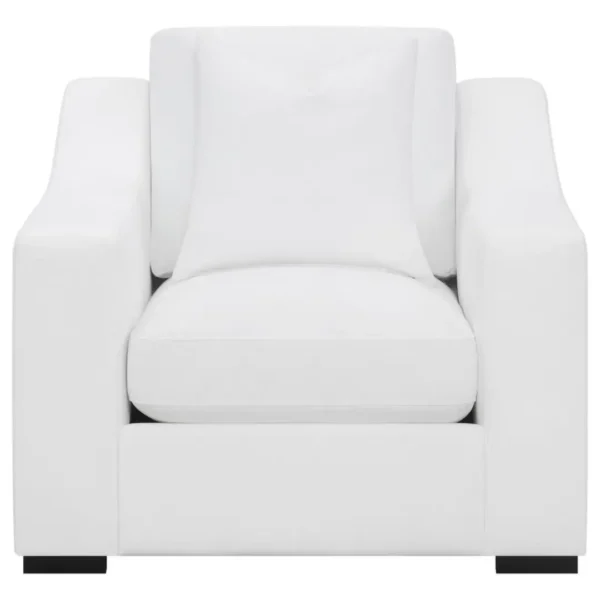 Ashlyn Upholstered Sloped Arm Sofa Set White by Coaster Furniture - Image 10