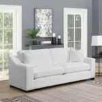 Ashlyn Upholstered Sloped Arm Sofa Set White by Coaster Furniture - Image 12