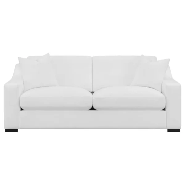 Ashlyn Upholstered Sloped Arm Sofa Set White by Coaster Furniture - Image 14