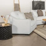 Ashlyn Upholstered Sloped Arm Sofa Set White by Coaster Furniture - Image 18