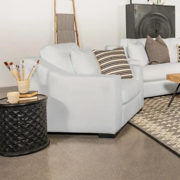 Ashlyn Upholstered Sloped Arm Sofa Set White by Coaster Furniture - Image 18