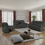 Reclining Sofa Set Charcoal