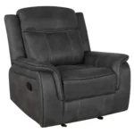 Lawrence Upholstered Reclining Sofa Set Charcoal by Coaster Furniture - Image 5