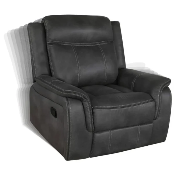 Lawrence Upholstered Reclining Sofa Set Charcoal by Coaster Furniture - Image 12