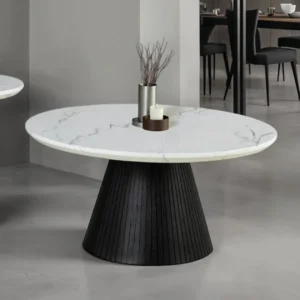 Sindal Black Round Coffee Table by Furniture of America
