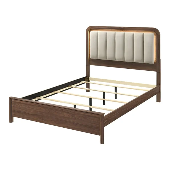 Hayward Walnut Wood Bed by Furniture Of America - Image 3