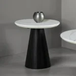 Sindal Black Round End Table by Furniture of America