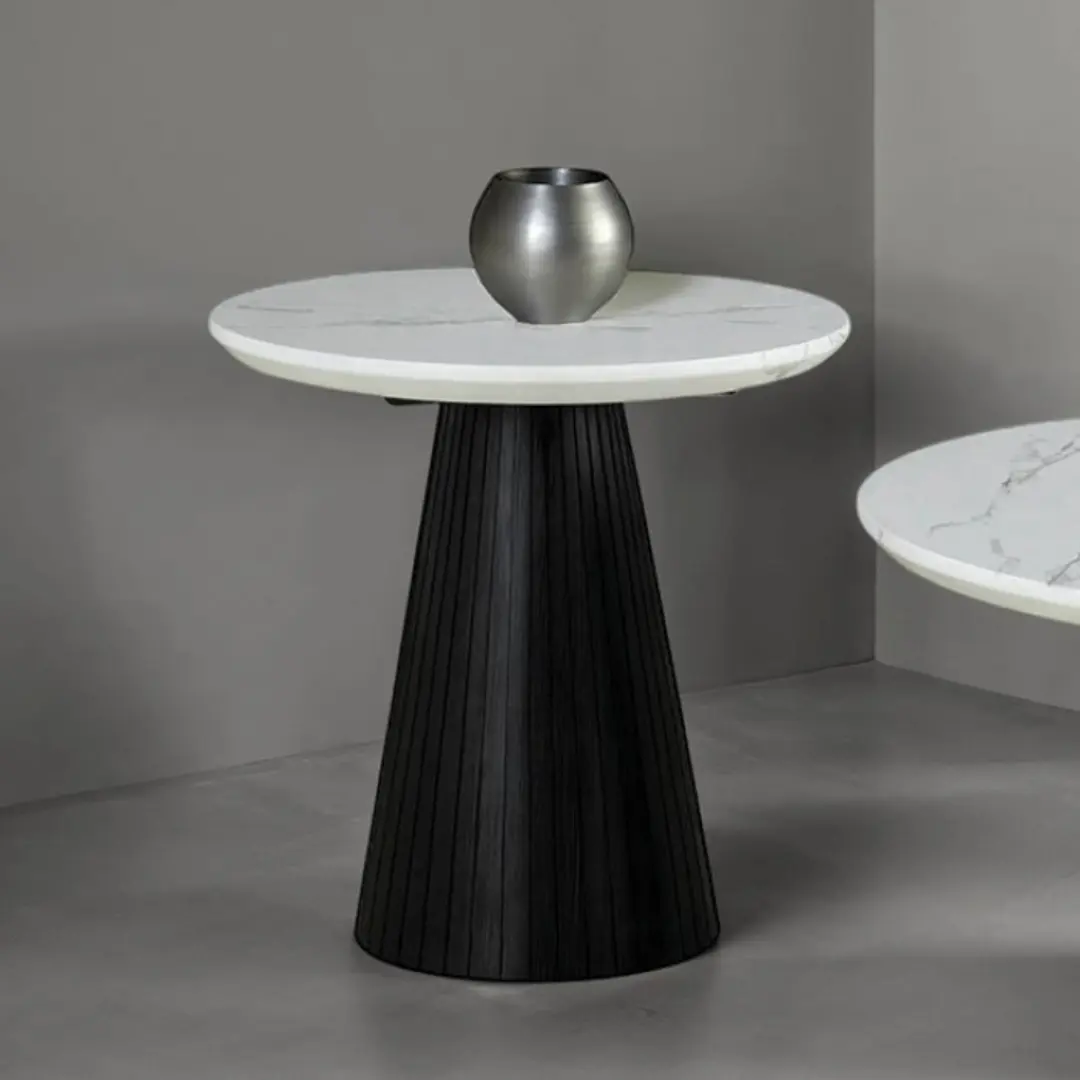 Sindal Black Round End Table by Furniture of America | U-Trade Furniture Sindal Black Round End Table by Furniture of America - Image 1