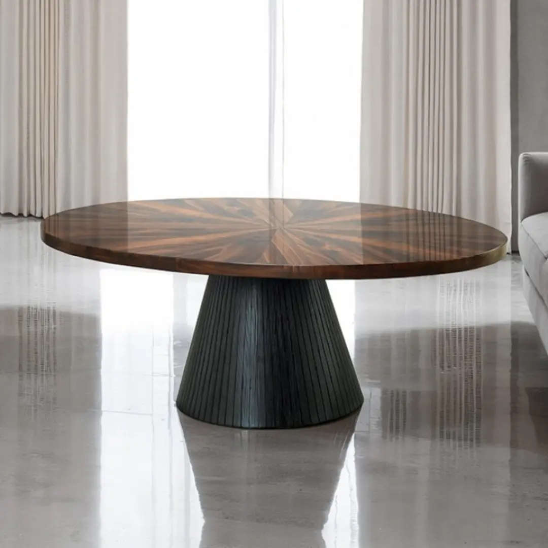 Surdal Oval Wood Coffee Table by Furniture of America | U-Trade Furniture Surdal Oval Wood Coffee Table by Furniture of America - Image 1