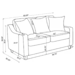 Christine Upholstered Sloped Arm Sofa Set Beige by Coaster Furniture - Image 10