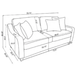 Christine Upholstered Sloped Arm Sofa Set Beige by Coaster Furniture - Image 9