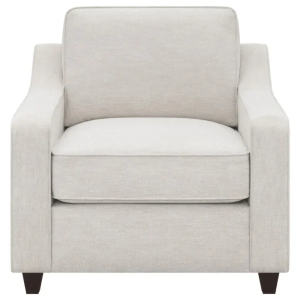 Christine Upholstered Sloped Arm Sofa Set Beige by Coaster Furniture - Image 11