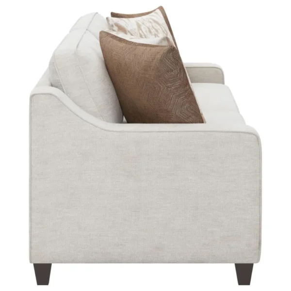 Christine Upholstered Sloped Arm Sofa Set Beige by Coaster Furniture - Image 17