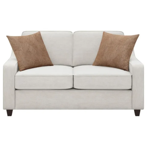Christine Upholstered Sloped Arm Sofa Set Beige by Coaster Furniture - Image 18
