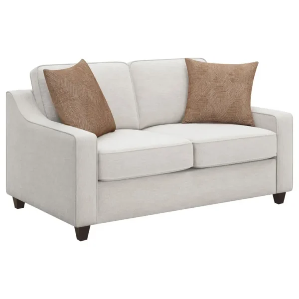 Christine Upholstered Sloped Arm Sofa Set Beige by Coaster Furniture - Image 20