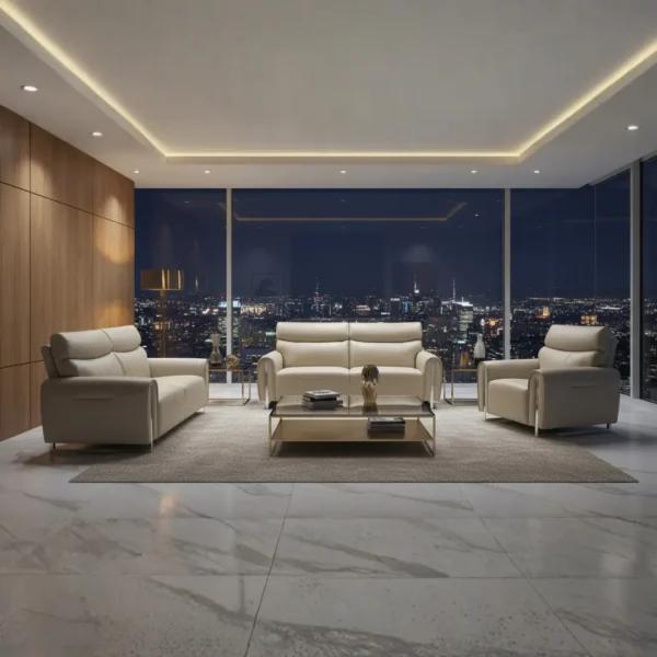 6053 Modern Leather Sofa By ESF Furniture - Image 5