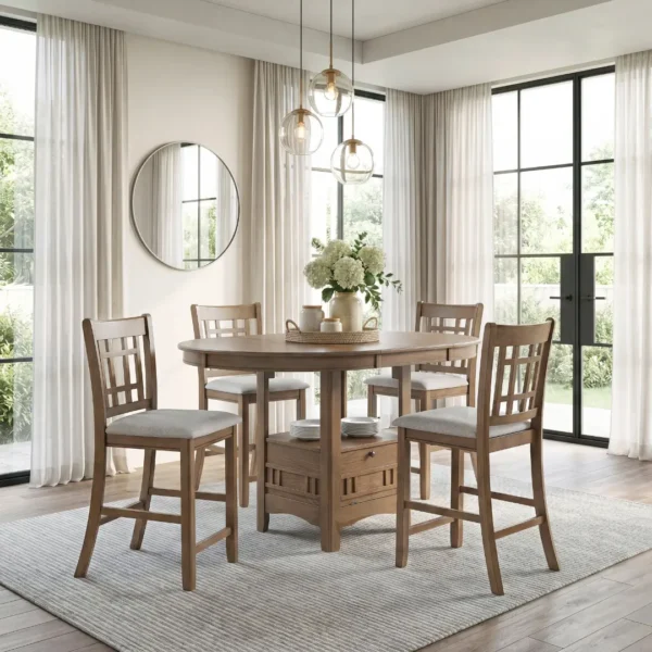 Junipero Counter Height Dining Chair Set Of 2 By Homelegance - Image 7