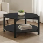 Hyde Wood Round Coffee Table by Furniture of America
