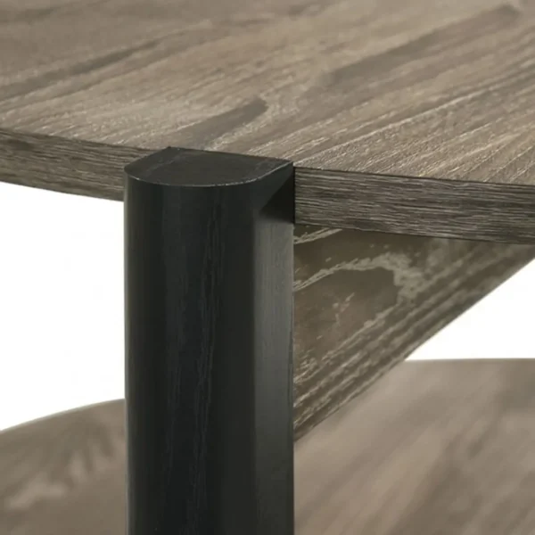 Hyde Wood Round Coffee Table by Furniture of America - Image 7