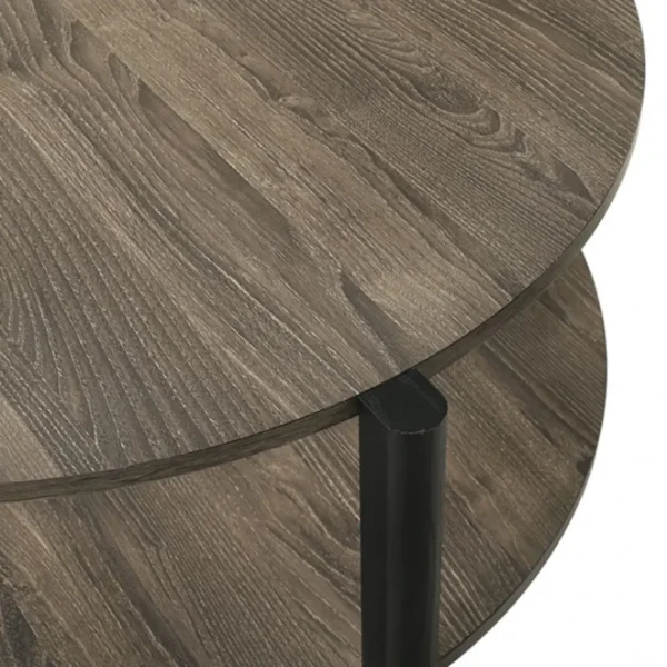 Hyde Wood Round Coffee Table by Furniture of America - Image 8