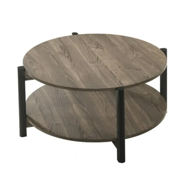 Hyde Wood Round Coffee Table by Furniture of America - Image 10