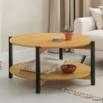 Hyde Wood Round Coffee Table by Furniture of America - Image 11