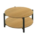 Hyde Wood Round Coffee Table by Furniture of America - Image 12