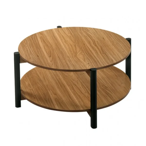 Hyde Wood Round Coffee Table by Furniture of America - Image 18