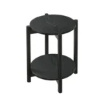 Hyde Wood Round End Table with Shelf by Furniture of America - Image 2