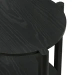 Hyde Wood Round End Table with Shelf by Furniture of America - Image 4