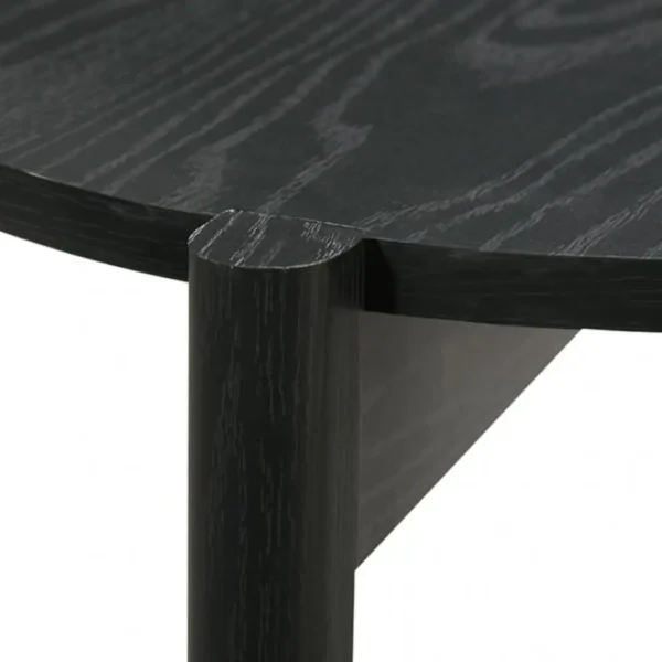 Hyde Wood Round End Table with Shelf by Furniture of America - Image 5