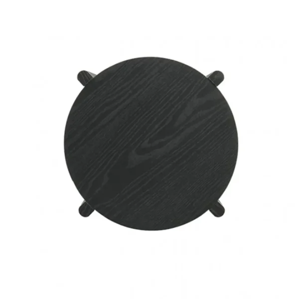 Hyde Wood Round End Table with Shelf by Furniture of America - Image 6