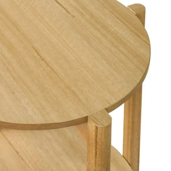 Hyde Wood Round End Table with Shelf by Furniture of America - Image 10