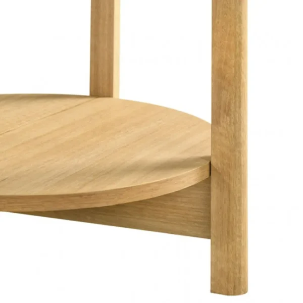 Hyde Wood Round End Table with Shelf by Furniture of America - Image 11