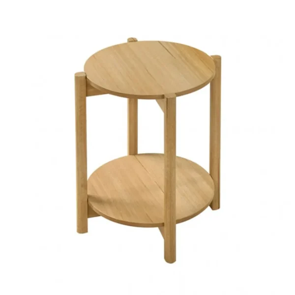 Hyde Wood Round End Table with Shelf by Furniture of America - Image 12