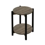Hyde Wood Round End Table with Shelf by Furniture of America - Image 14