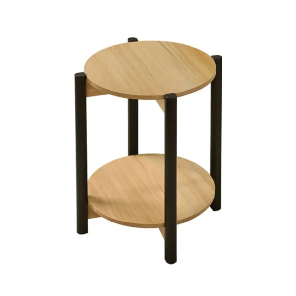 Hyde Wood Round End Table with Shelf by Furniture of America - Image 17