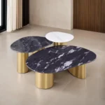 Northwich Oval Marble Coffee Table by Furniture of America - Image 3