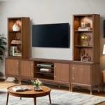 Hepburne Walnut TV Entertainment Console by Furniture of America