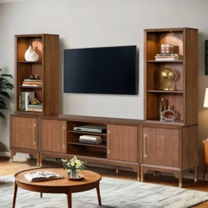 Hepburne Walnut TV Entertainment Console by Furniture of America