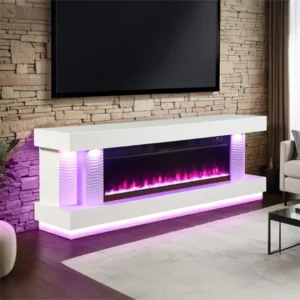 Peseux 71″ Electric Fireplace TV Console by Furniture of America