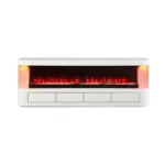 Luken White Electric Fireplace TV Console by Furniture of America - Image 6