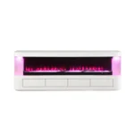 Luken White Electric Fireplace TV Console by Furniture of America - Image 7