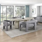 Marais Fabric Dining Bench By Homelegance - Image 4