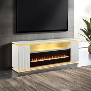 Medea 71″ TV Stand with Electric Fireplace by Furniture of America