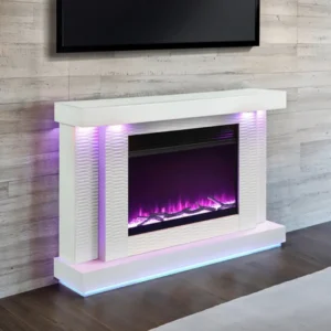 Dorrit 55 inch TV Console with Electric Fireplace by Furniture of America
