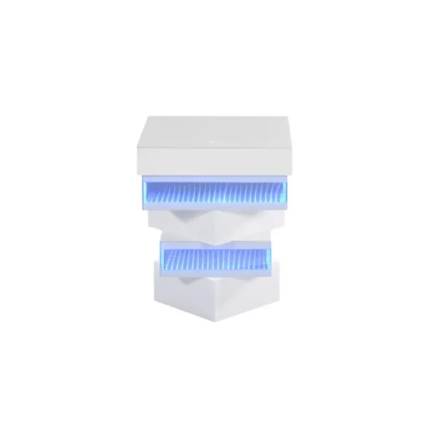 Anwar Small White End Table by Furniture of America - Image 2